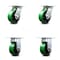 Service Caster 5 Inch Green Poly on Cast Iron Caster Set with Roller Bearings 2 Swivel 2 Rigid SCC-35S520-PUR-GB-2-R-2 - alternate 1